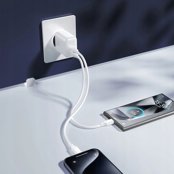 Ładowarka Joyroom Ładowarka Joyroom JR-TCF12 sieciowa 2x USB-C 20W PD / QC 3.0 - biała
