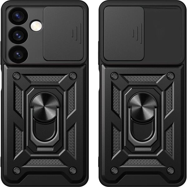 Hurtel Etui Hybrid Armor Camshield do Samsung Galaxy S24+ pancerne z osłoną na aparat - czarne