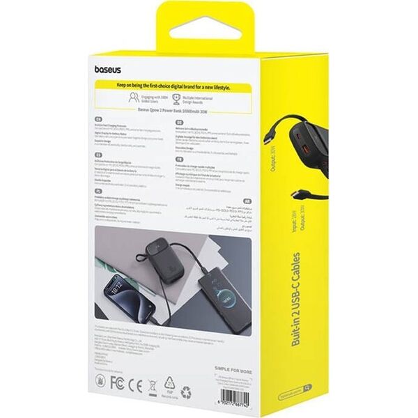 Powerbank Baseus QPow 2 10000mAh Czarny