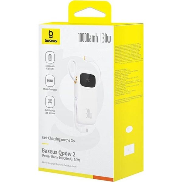Powerbank Baseus QPow 2 10000mAh Biały