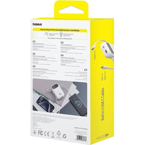 Powerbank Baseus QPow 2 10000mAh Biały