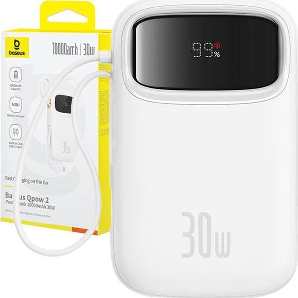 Powerbank Baseus QPow 2 10000mAh Biały