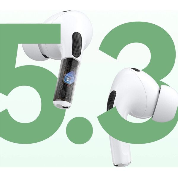 Słuchawki Dudao Słuchawki Dudao U19 douszne TWS bezprzewodowe Bluetooth 5.3 z wyświetlaczem LED - białe