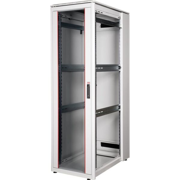 Szafa Roline ROLINE Netzwerkschrank Pro 48,26cm 19Zoll 42 HE 600x1000 BxT Glast�r grau