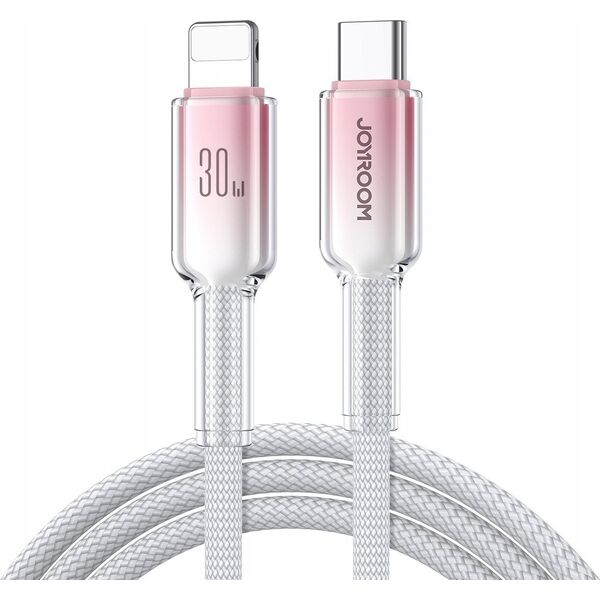 Kabel Joyroom S-A42 Crystal-Clear Series 30W USB-C / Lightning 1.2m biały