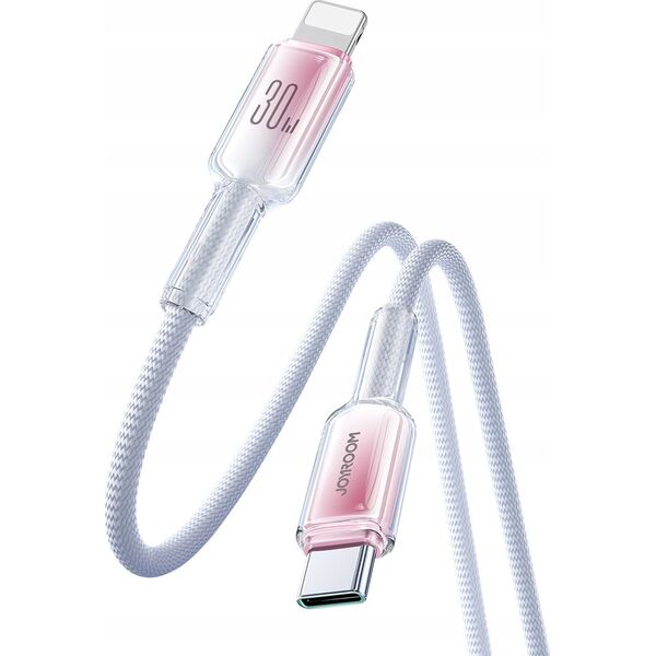 Kabel Joyroom S-A42 Crystal-Clear Series 30W USB-C / Lightning 1.2m biały