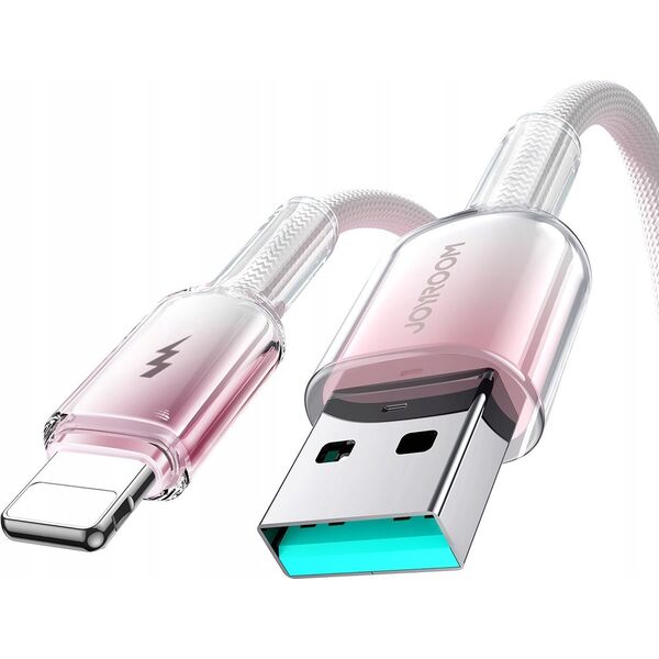 Kabel Joyroom S-A42 Crystal-Clear Series 3A USB-A / Lightning 1.2m biały