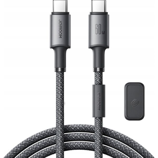 Kabel Joyroom S-A50 Unlimited Series 60W USB-C / USB-C z organizerem magnetycznym 1.2m szary