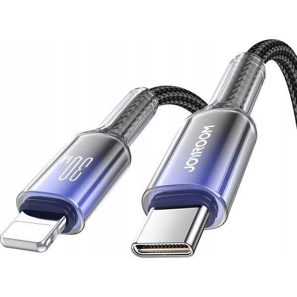 Kabel Joyroom S-A42 Crystal-Clear Series 30W USB-C / Lightning 1.2m czarny