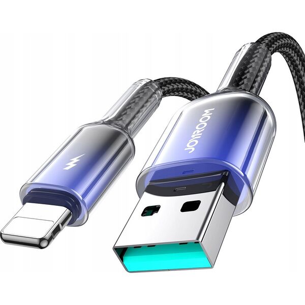 Kabel Joyroom S-A42 Crystal-Clear Series 3A USB-A / Lightning 1.2m czarny
