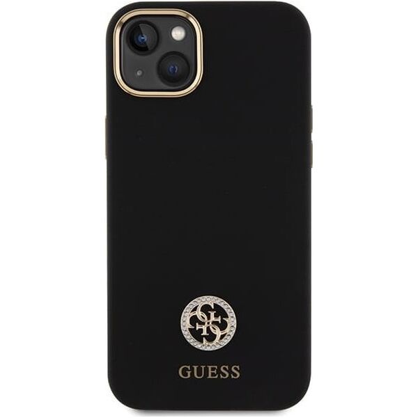 Guess GUHCP15M4DGPK iPhone 15 Plus / 14 Plus 6.7" czarny/black hardcase Silicone Logo Strass 4G