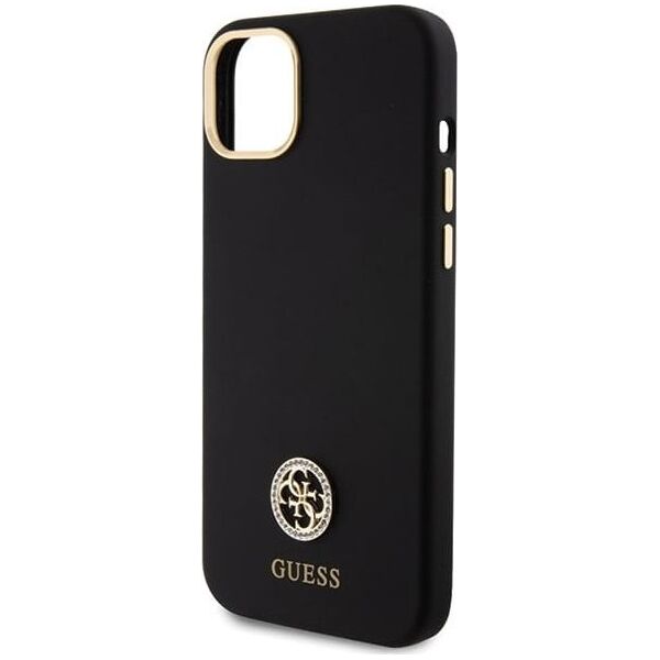 Guess GUHCP15M4DGPK iPhone 15 Plus / 14 Plus 6.7" czarny/black hardcase Silicone Logo Strass 4G