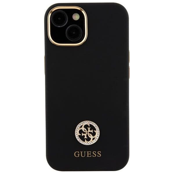 Guess GUHCP15M4DGPK iPhone 15 Plus / 14 Plus 6.7" czarny/black hardcase Silicone Logo Strass 4G