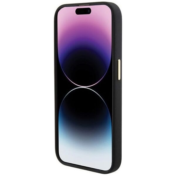 Guess GUHCP15LM4DGPK iPhone 15 Pro 6.1" czarny/black hardcase Silicone Logo Strass 4G