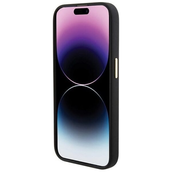 Guess GUHCP15XM4DGPK iPhone 15 Pro Max 6.7" czarny/black hardcase Silicone Logo Strass 4G