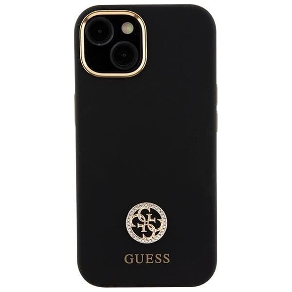 Guess GUHCP15SM4DGPK iPhone 15 / 14 / 13 6.1" czarny/black hardcase Silicone Logo Strass 4G