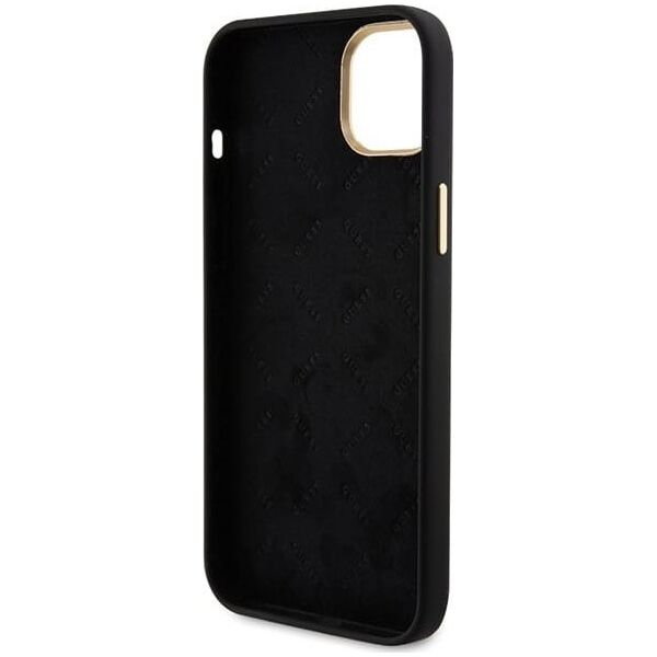 Guess GUHCP15SM4DGPK iPhone 15 / 14 / 13 6.1" czarny/black hardcase Silicone Logo Strass 4G