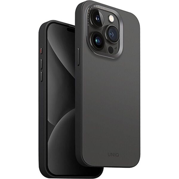 Etui UNIQ Lyden DS Apple iPhone 15 Pro Max Magclick Charging szaro-czarny/charcoal grey-black