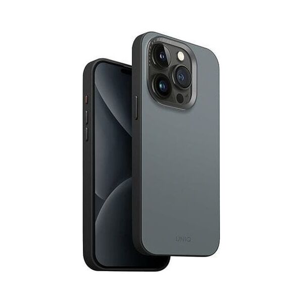 Etui UNIQ Lyden DS Apple iPhone 15 Pro Magclick Charging niebiesko-czarny/washed blue-black