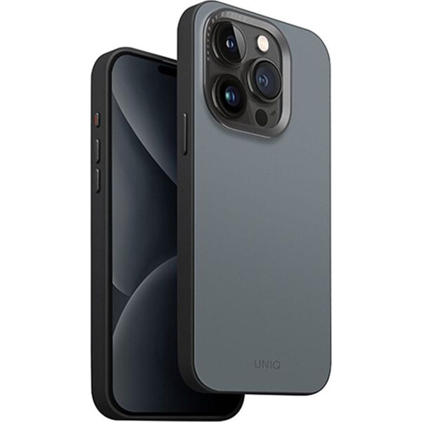 Etui UNIQ Lyden DS Apple iPhone 15 Pro Magclick Charging niebiesko-czarny/washed blue-black