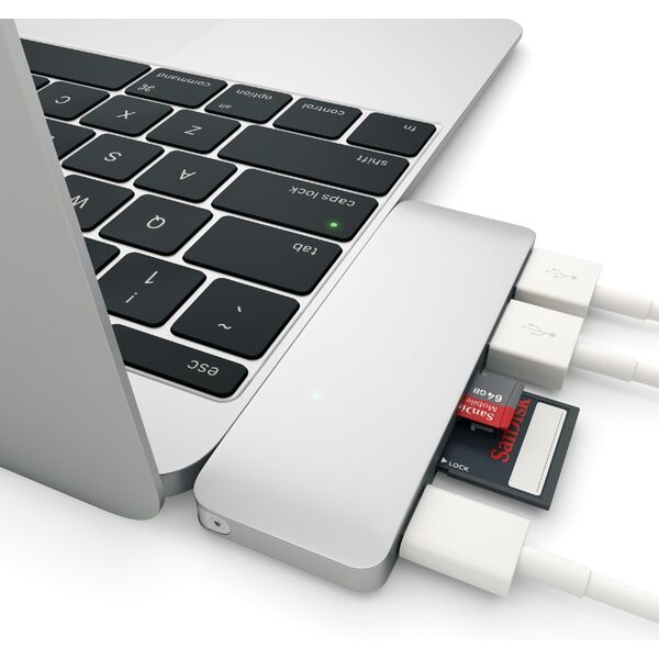 HUB USB Satechi 1x SD 1x USB-C 1x microSD  + 2x USB-A 3.0 (ST-TCUPS)