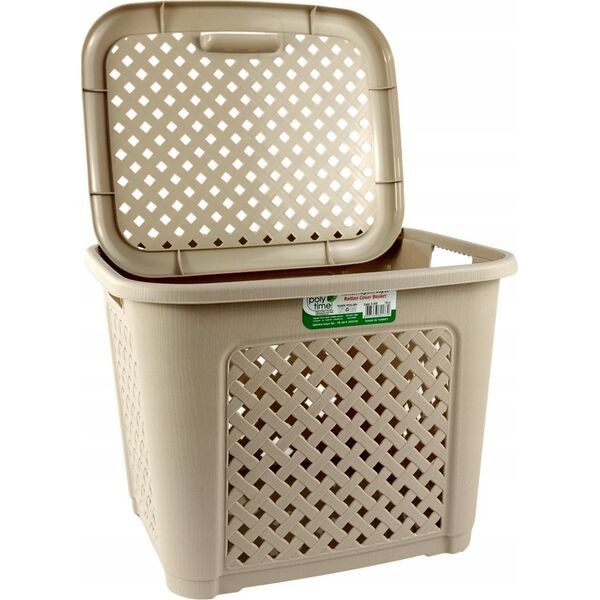 Kosz RATTAN 19L beżowy 28x36x28cm