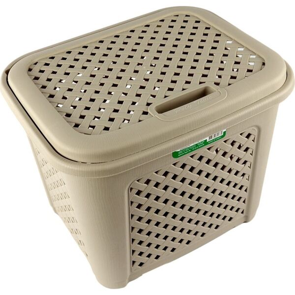 Kosz RATTAN 19L beżowy 28x36x28cm