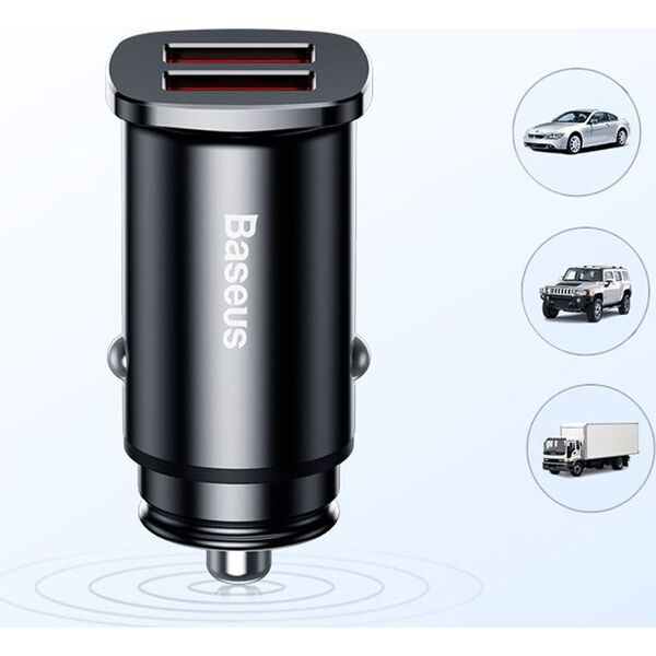 Ładowarka Baseus Square 2x USB-A 5 A  (6953156284180)