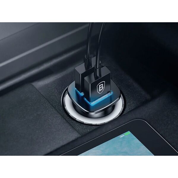 Ładowarka Baseus Square 2x USB-A 5 A  (6953156284180)