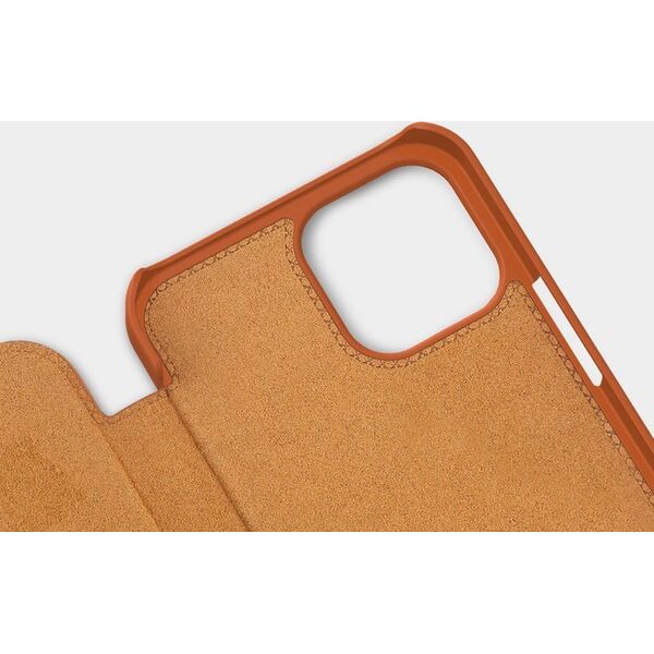 Nillkin Nillkin Qin skórzana kabura etui iPhone 12 Pro Max czerwony uniwersalny