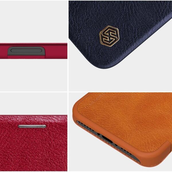 Nillkin Nillkin Qin skórzana kabura etui iPhone 12 Pro Max brązowy uniwersalny