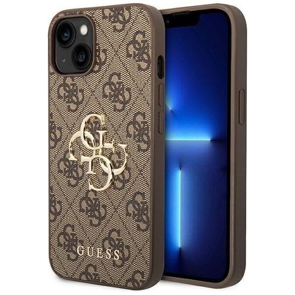 Guess Guess 4G Big Metal Logo - Etui iPhone 14 (brązowy)