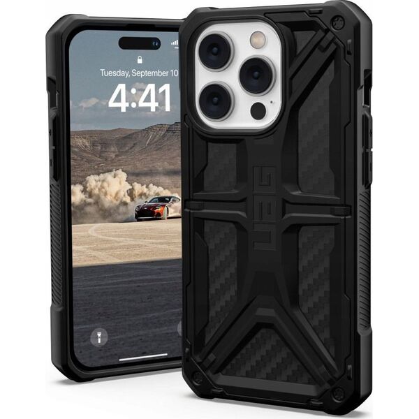 Etui UAG Urban Armor Gear Monarch do iPhone 14 Pro carbon fiber