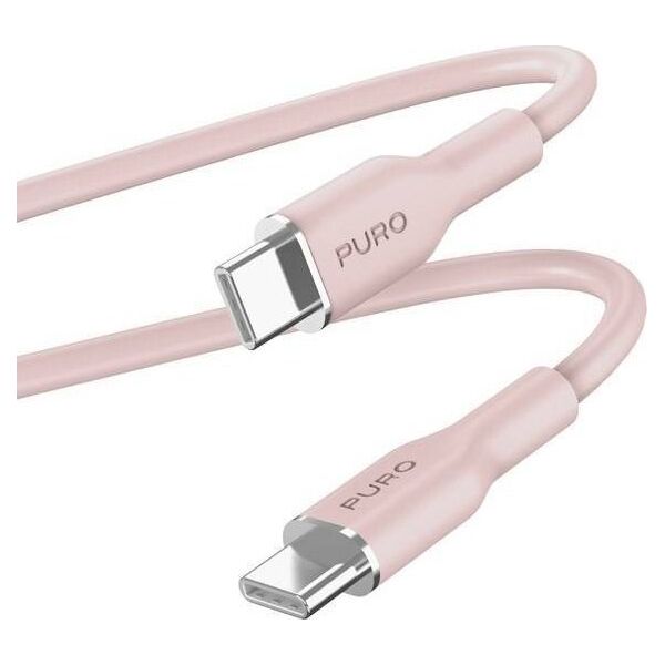 Kabel USB Puro USB-C - USB-C 1.5 m Różowy (PUR670)
