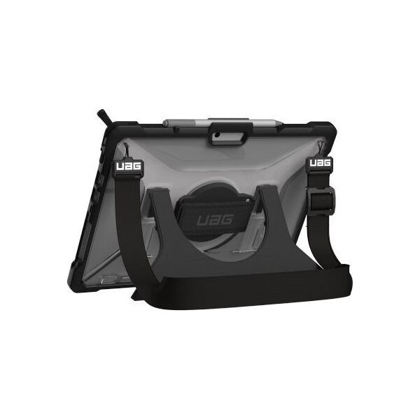 Etui Urban UAG Plasma - obudowa ochronna z wbudowaną podstawką oraz paskiem na dłoń i ramię do Microsoft Surface Pro 8 (ice)