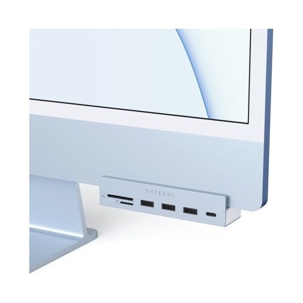 HUB USB Satechi SATECHI USB-C Clamp Hub Blue | iMac 24"