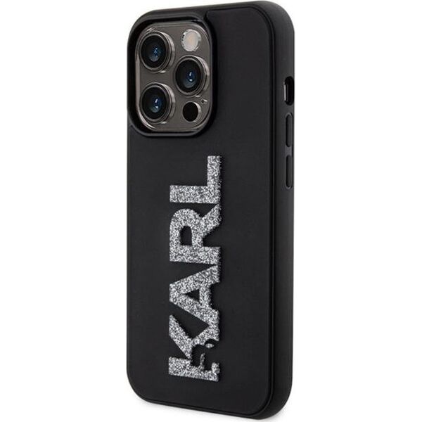 Karl Lagerfeld Karl Lagerfeld KLHCP15L3DMBKCK iPhone 15 Pro 6.1" czarny/black hardcase 3D Rubber Glitter Logo