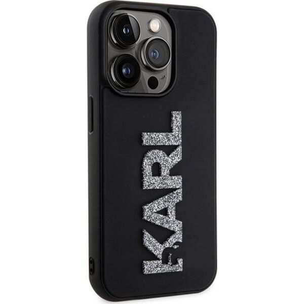 Karl Lagerfeld Karl Lagerfeld KLHCP15L3DMBKCK iPhone 15 Pro 6.1" czarny/black hardcase 3D Rubber Glitter Logo