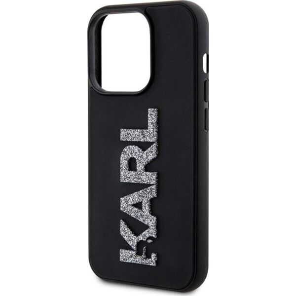 Karl Lagerfeld Karl Lagerfeld KLHCP15L3DMBKCK iPhone 15 Pro 6.1" czarny/black hardcase 3D Rubber Glitter Logo