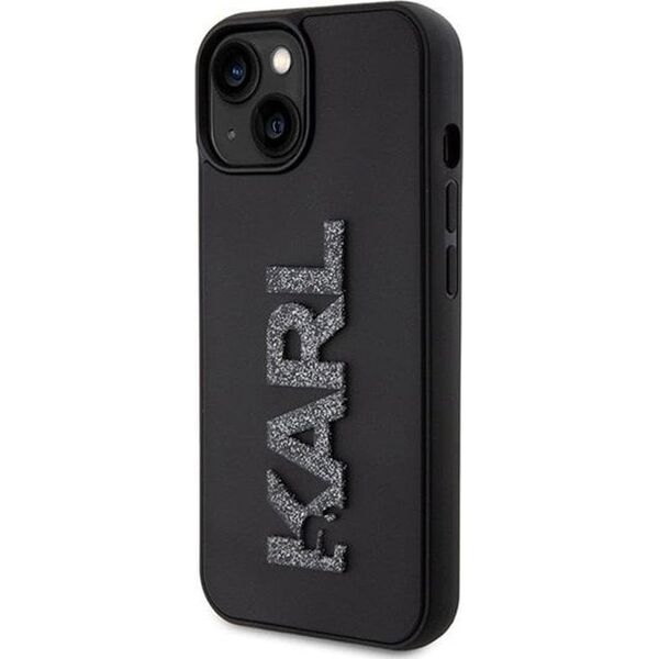 Karl Lagerfeld Karl Lagerfeld KLHCP15S3DMBKCK iPhone 15 6.1" czarny/black hardcase 3D Rubber Glitter Logo