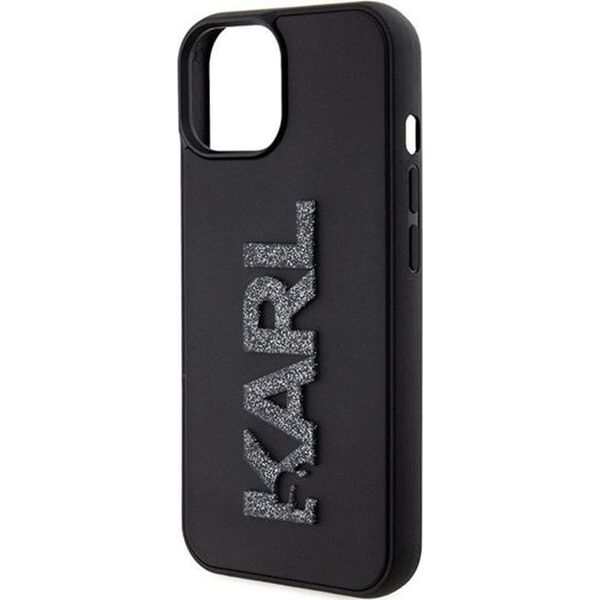 Karl Lagerfeld Karl Lagerfeld KLHCP15S3DMBKCK iPhone 15 6.1" czarny/black hardcase 3D Rubber Glitter Logo