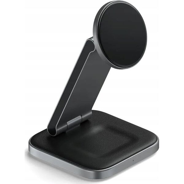 Ładowarka Satechi Ładowarka bezprzewodowa Satechi 2-in-1 Foldable Charging Stand Qi2 do dwóch urządzeń space gray