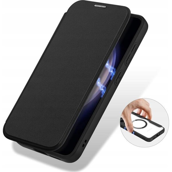Dux Ducis Etui Dux Ducis Skin X Pro do Samsung S24+ z magnetycznym ringiem i klapką - czarne