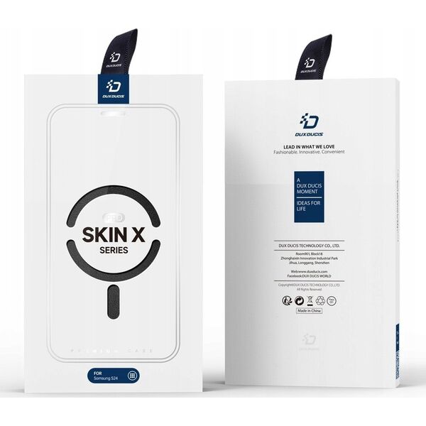 Dux Ducis Etui Dux Ducis Skin X Pro do Samsung S24 z magnetycznym ringiem i klapką - czarne