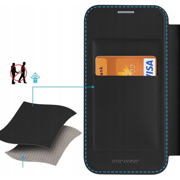 Dux Ducis Etui Dux Ducis Skin X Pro do Samsung S24 z magnetycznym ringiem i klapką - czarne