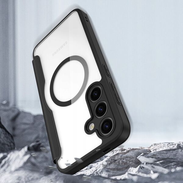 Dux Ducis Etui Dux Ducis Skin X Pro do Samsung S24 z magnetycznym ringiem i klapką - czarne