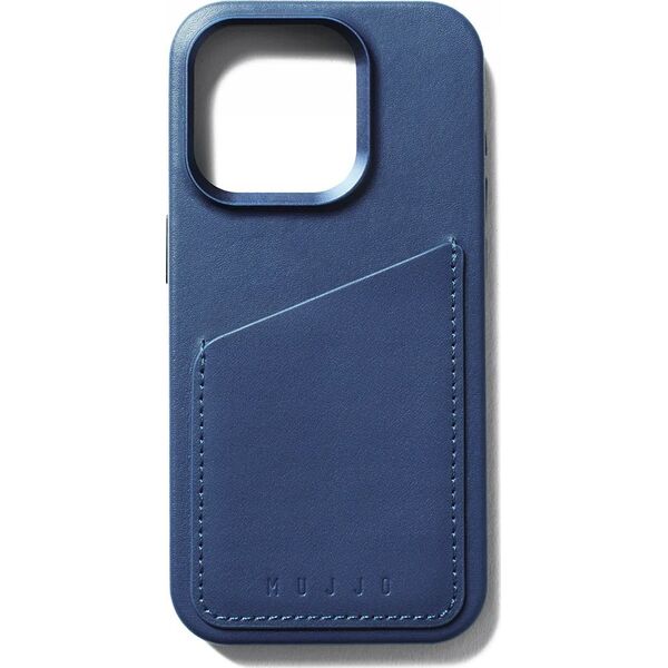 Troubadour Goods Limited Mujjo Full Leather Wallet Case - etui skórzane do iPhone 15 Pro kompatybilne z MagSafe (monaco blue)