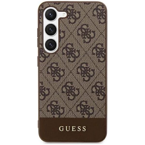 Guess Etui Guess GUHCS24LG4GLBR Samsung Galaxy S24 Ultra hardcase 4G Stripe Collection brązowy/brown