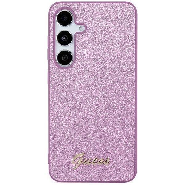 Guess Oryginalne Etui GUESS Hardcase GUHCS24SHGGSHU do Samsung S24 (Glitter Script / fioletowy)