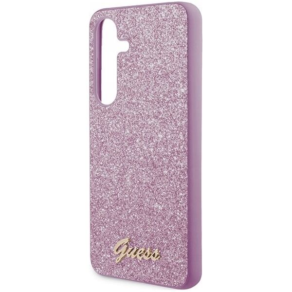 Guess Oryginalne Etui GUESS Hardcase GUHCS24SHGGSHU do Samsung S24 (Glitter Script / fioletowy)